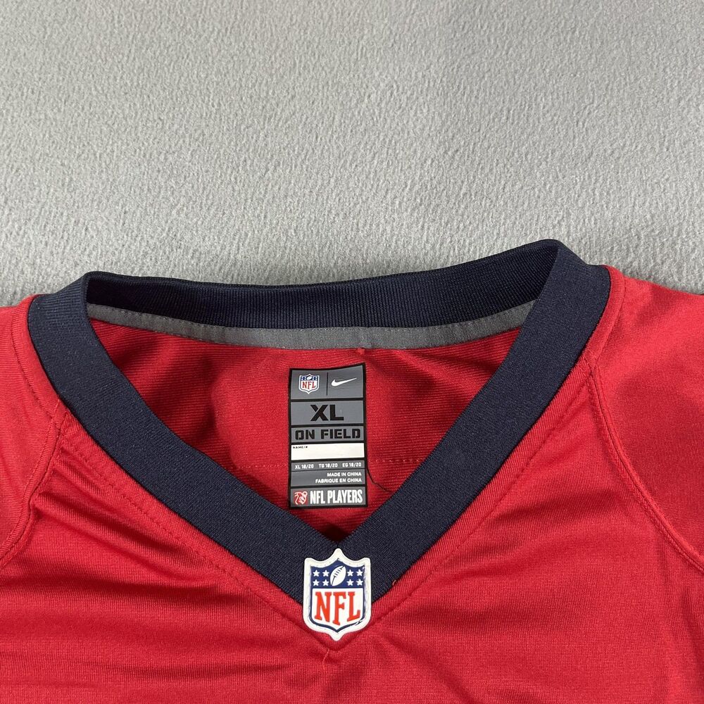 Houston Texans Jersey Boys XL Red Navy NFL Football Nike On Field Shepherd 12 - Picture 3 of 12
